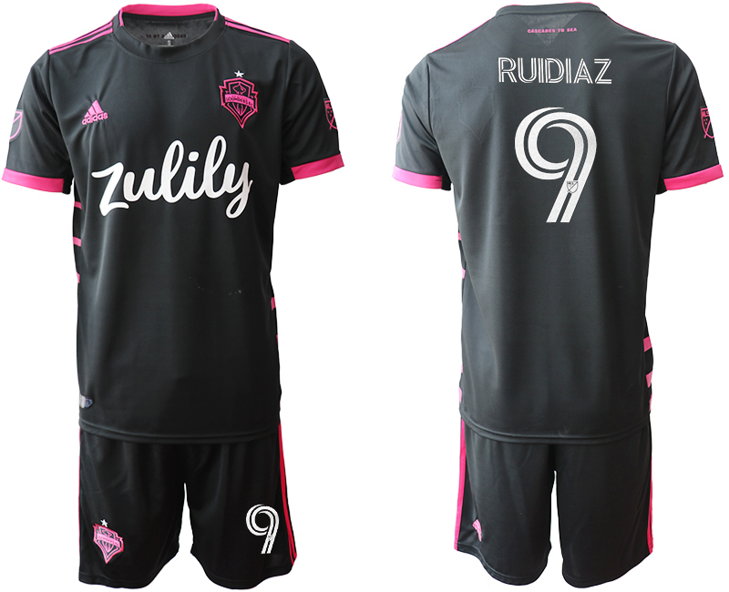 Men 2020-2021 club Seattle Sounders away #9 black Soccer Jerseys->seattle sounders jersey->Soccer Club Jersey